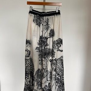 Cecile Wang - Blue Jungle Wide-Leg Pants